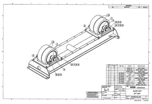 M1000-20 Heavy Duty Turning Roll Detailed Specifications