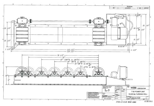 T30-16 Portable Turning Roll Detailed Specifications